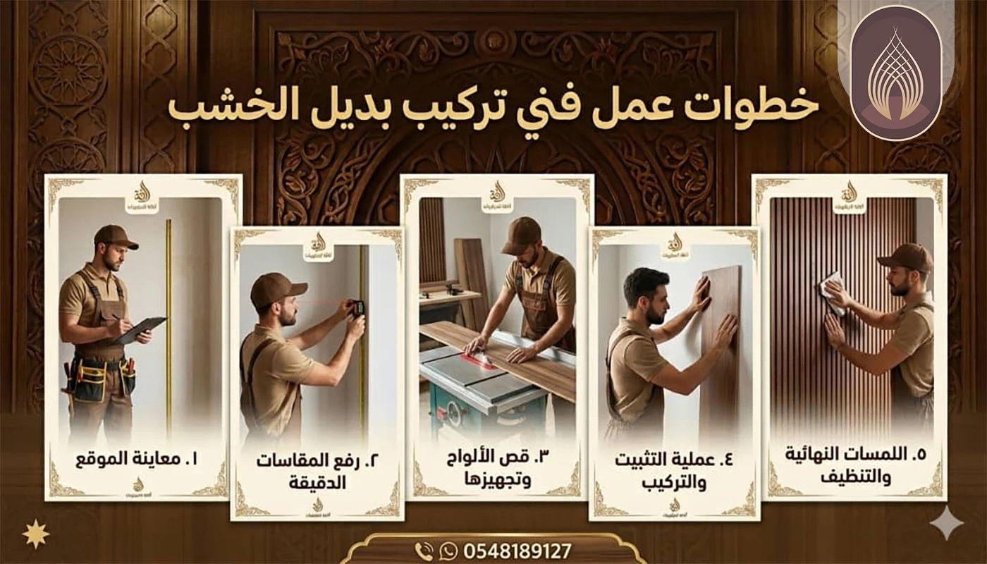 خطوات عمل فني تركيب بديل الخشب بمكة