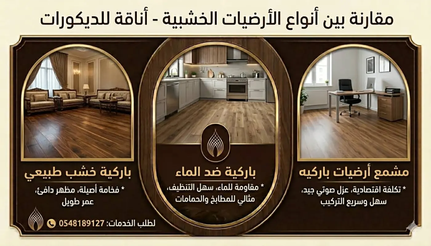 مقارنة بين أنواع الأرضيات الخشبية الحديثة